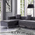Giovanni Velvet Chaise Sectional Sofa with Storage
